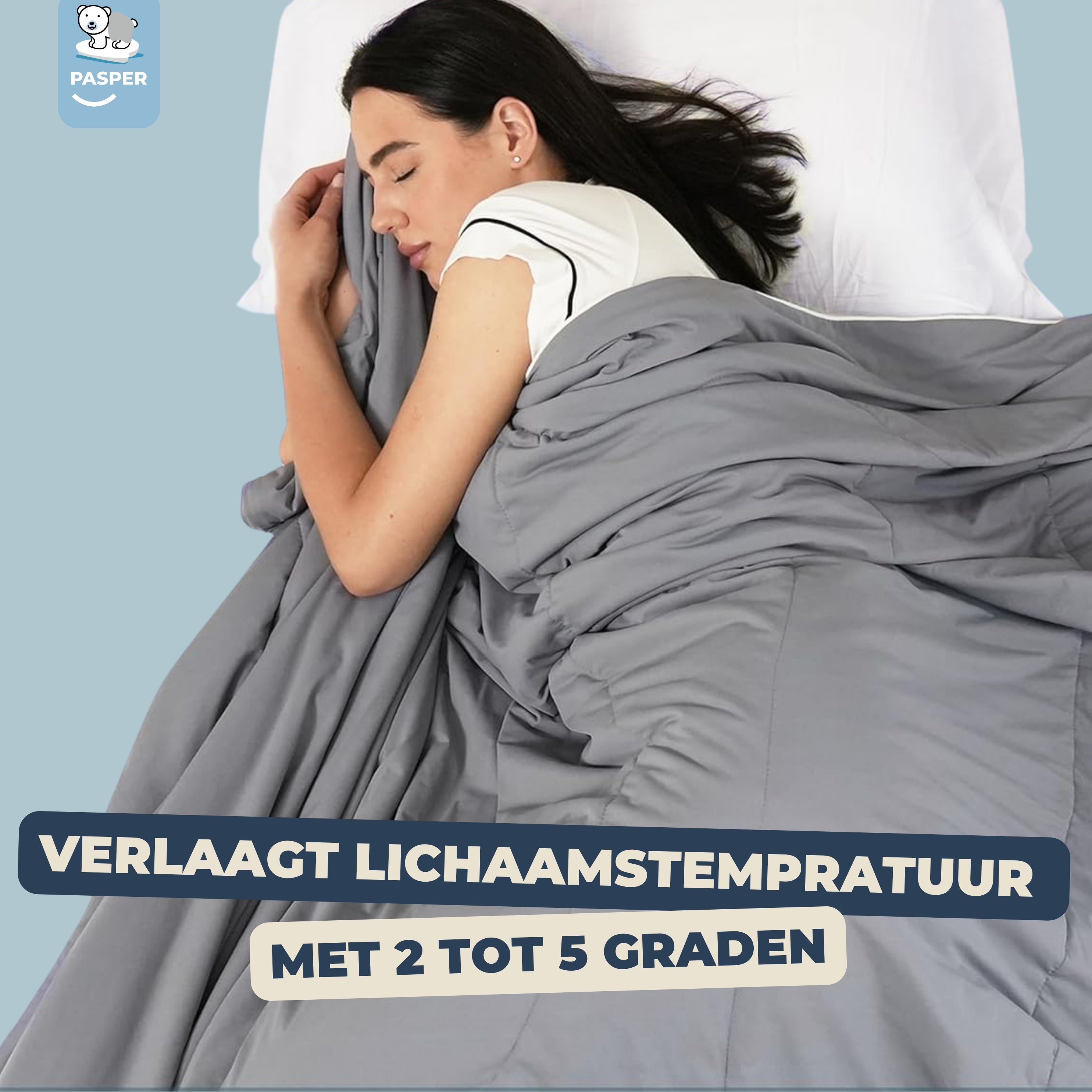 Pasper Verkoelende Gewichtsdeken – Koel slapen met extra comfort
