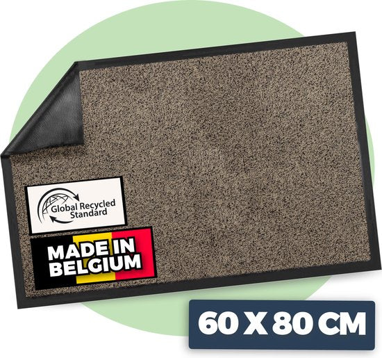 Deurmat binnen droogloop - 100% gerecyclede materialen - Gemaakt in België - Wasbaar - Pasper deurmatten