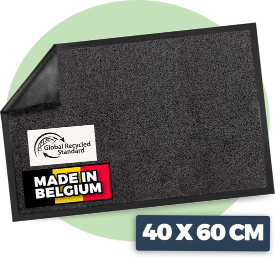 Deurmat binnen droogloop - 100% gerecyclede materialen - Gemaakt in België - Wasbaar - Pasper deurmatten
