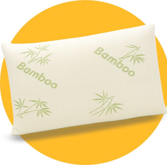 Pasper Bamboe Hoofdkussen - 50 x 76 cm - Hypoallergeen & Ademend kussen - Versnipperd Memory Foam slaapkussen