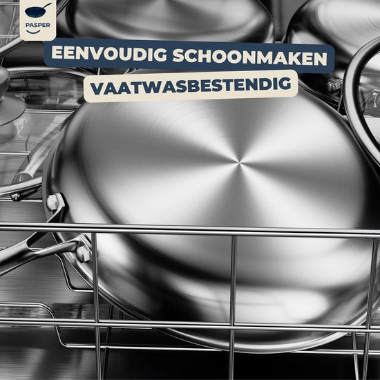 Pasper Koekenpan - PFAS & PTFE vrij - Inductie, Elektrisch, Keramisch & Gas - Anti-Aanbakpan
