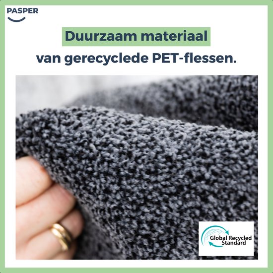Deurmat binnen droogloop - 100% gerecyclede materialen - Gemaakt in België - Wasbaar - Pasper deurmatten