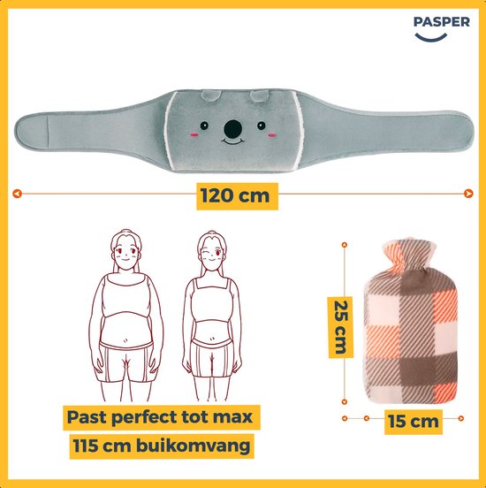 Buidel kruik met hoes - warmteband