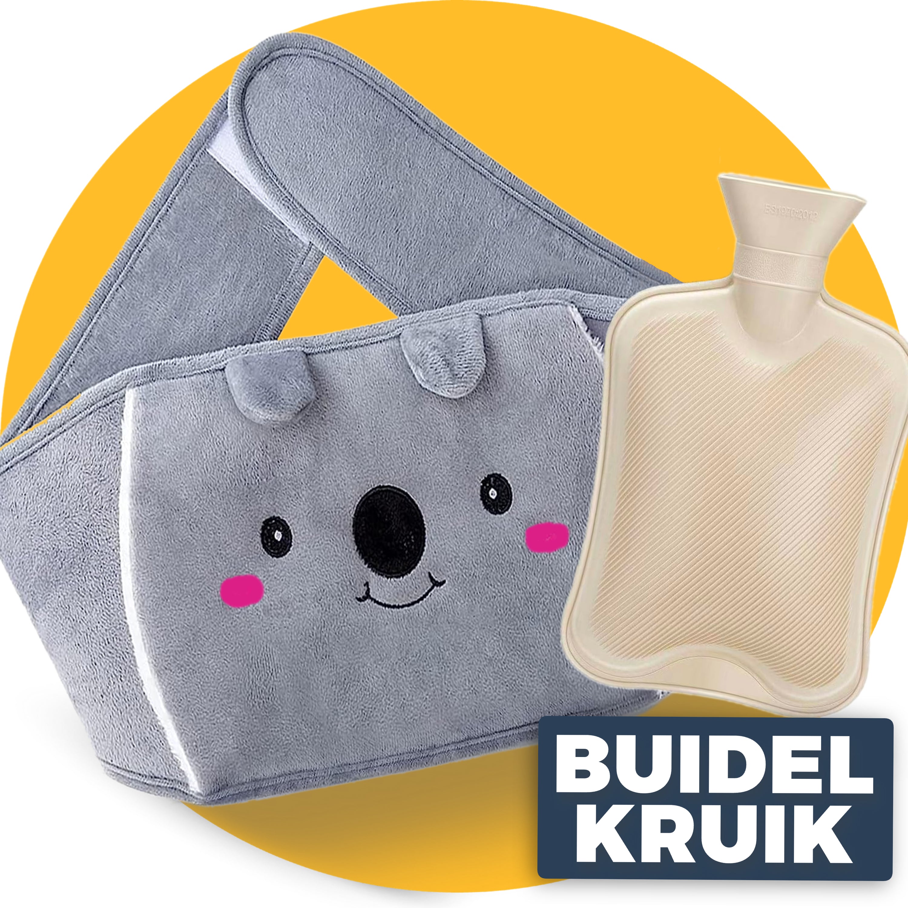 Buidel kruik met hoes - warmteband