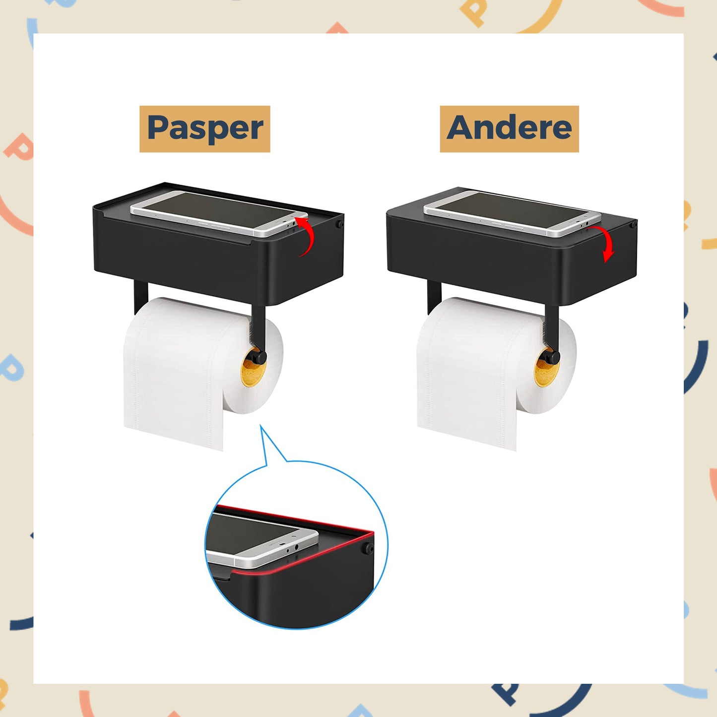 Toilettenpapierhalter mit Box