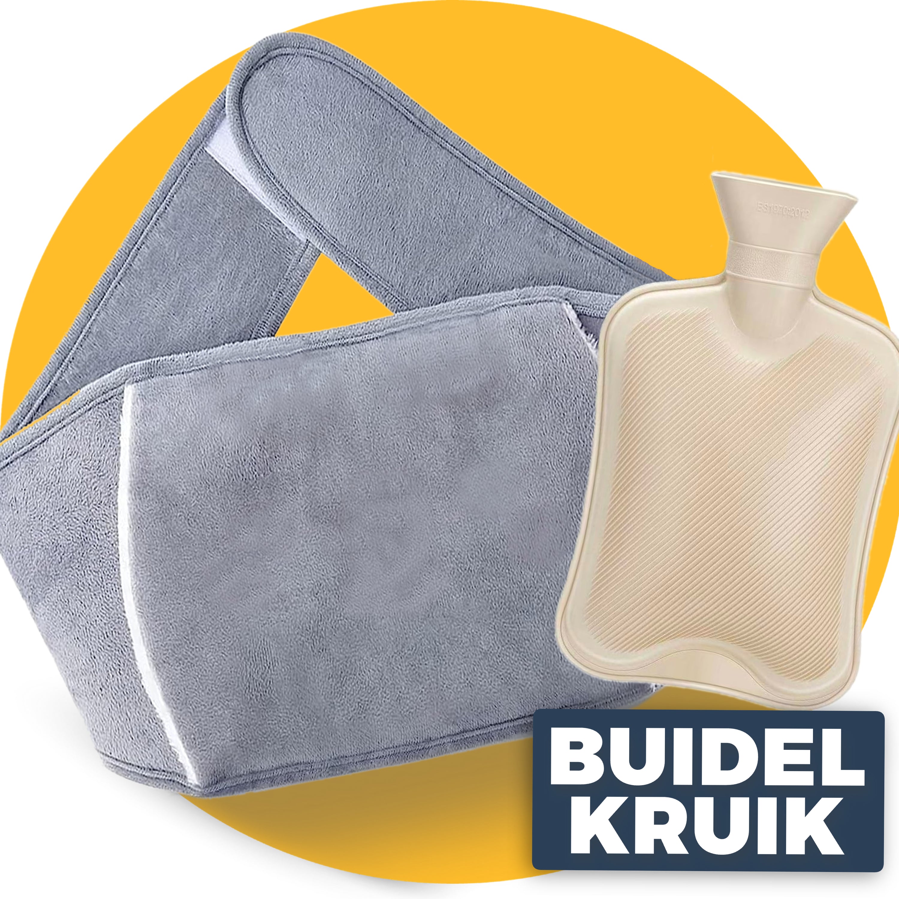 Buidel kruik met hoes - warmteband