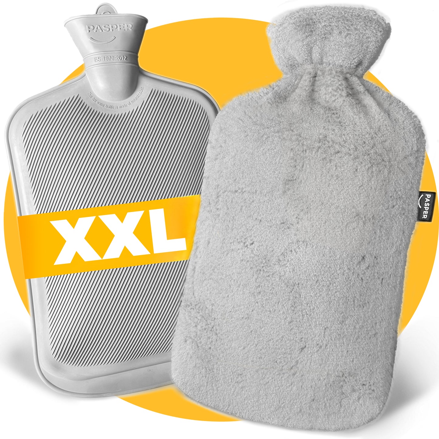 XXL kruik 3,5 liter met hoes - extra grote warmwaterkruik